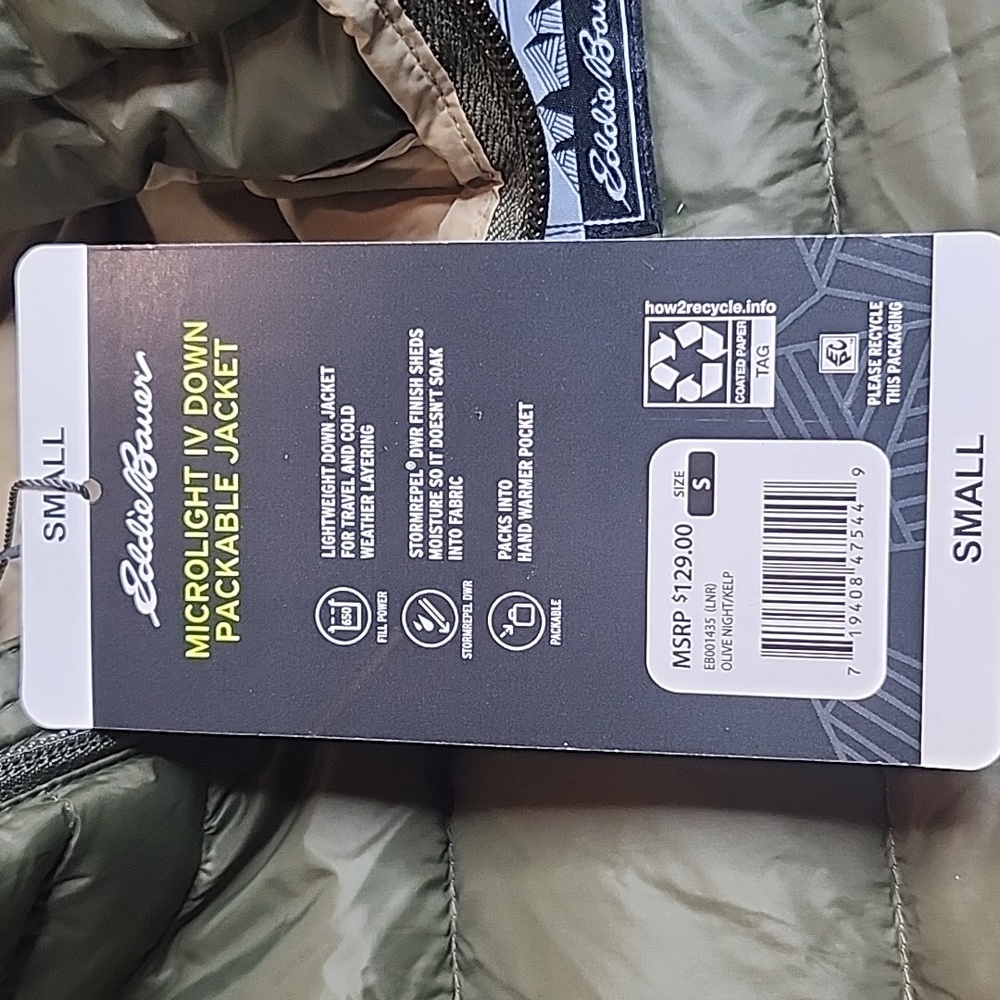 Eddie Bauer Microlight IV Down Packable Jacket - Picture 7 of 8